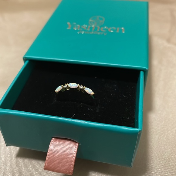 New: 18K Gold Vermeil Opal Stone Ring - Picture 5 of 11